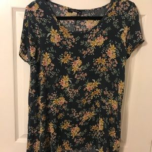 Long floral shirt